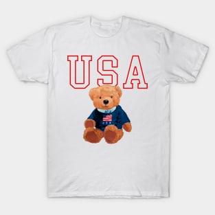 USA Bear Graphic T-Shirt